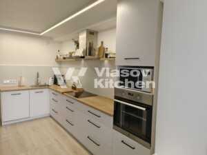 Матовая белая дизайнерская кухня для кондитера